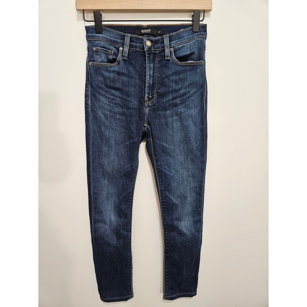 Hudson Barbara Super Skinny Jeans Dark Wash High Rise Size 24